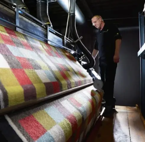 Brushing textile process
