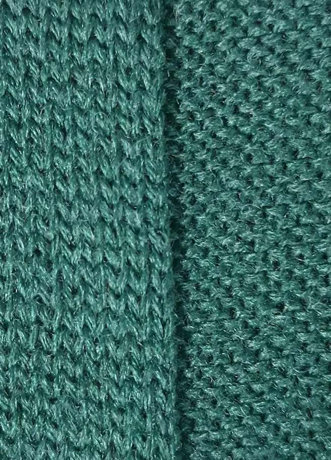 Close view of single jersey knitted fabric