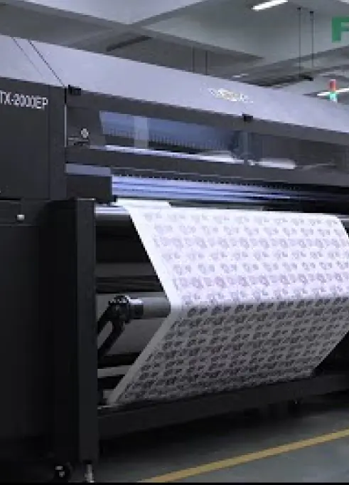 Digitally printed textile surface