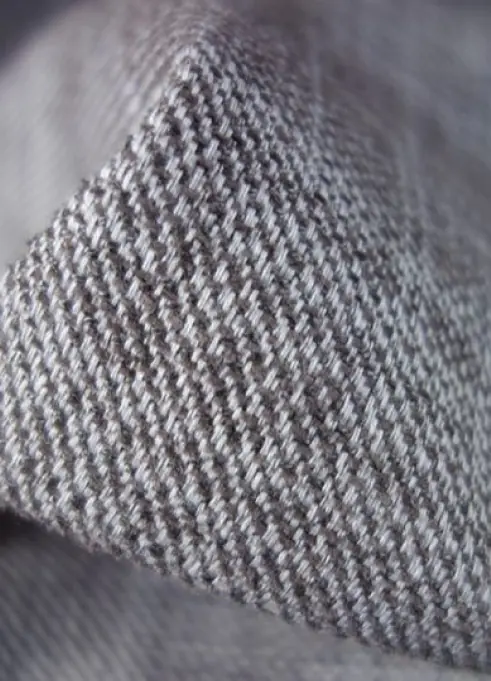 Close view of twill woven fabric